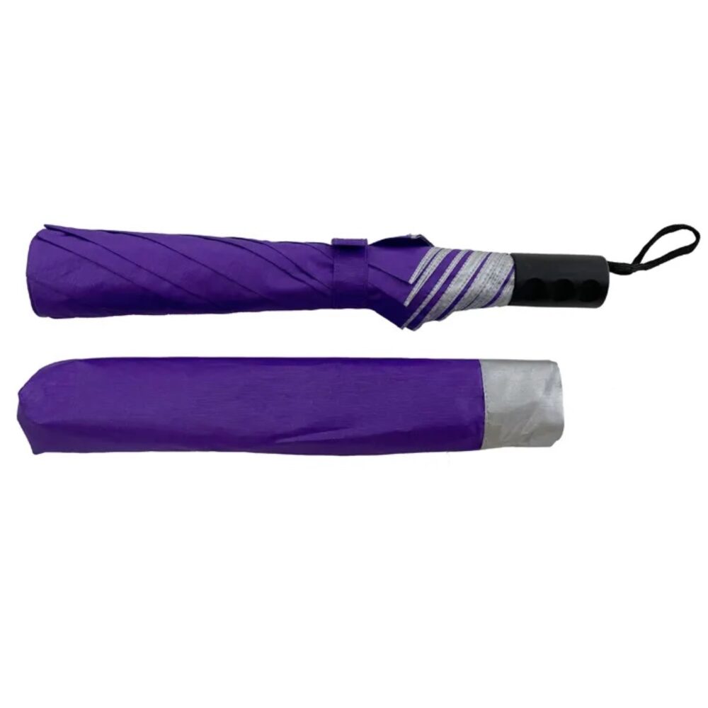 2foldumbrella purple folded
