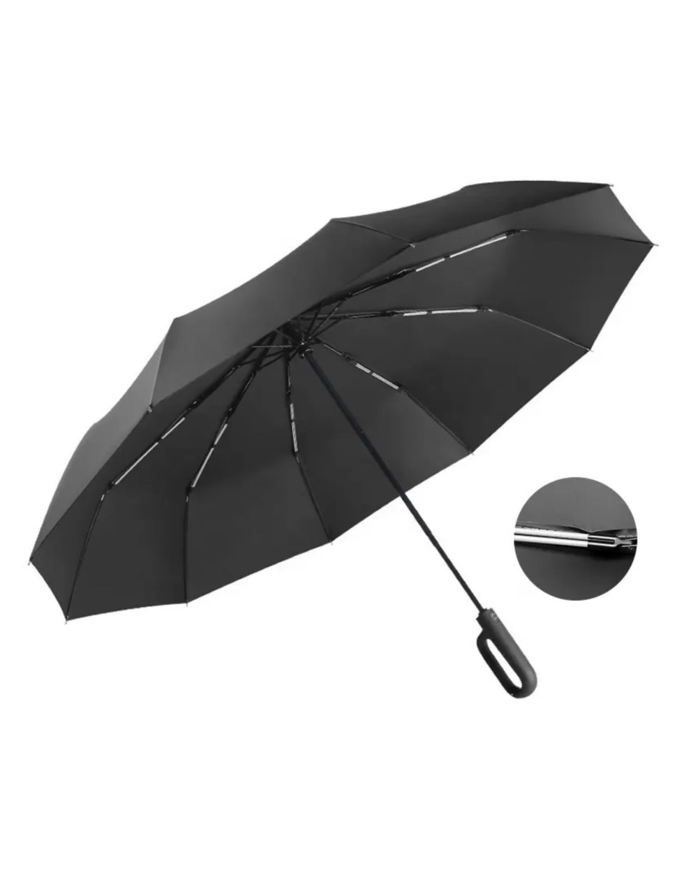 3foldumbrella cliphandle black front 1