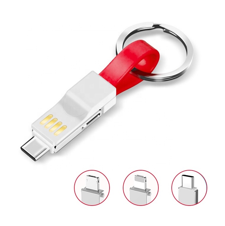 3in1chargingcable redandwhite front