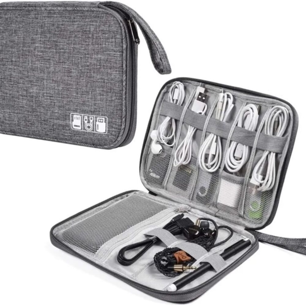 electroniccableorganizerbag grey front