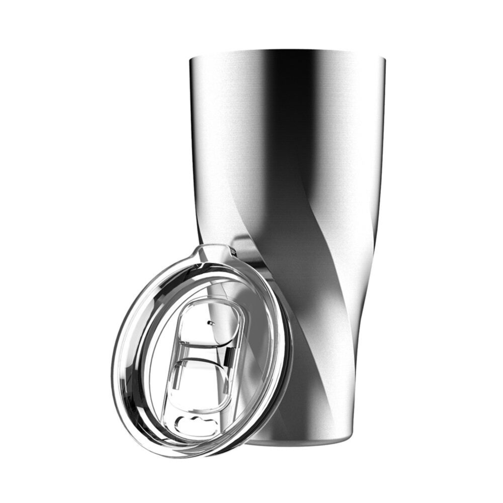 stainlesssteeltumbler twisted silver front
