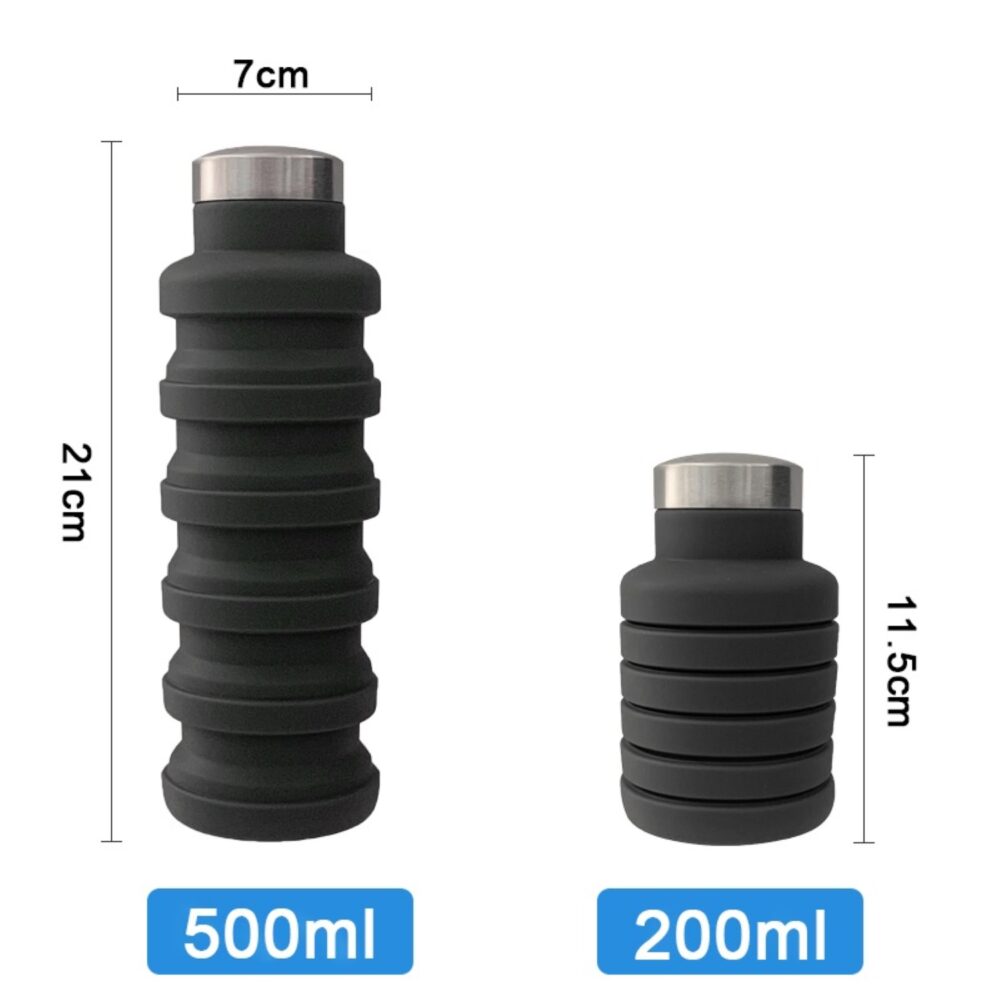 siliconewaterbottle silicone black
