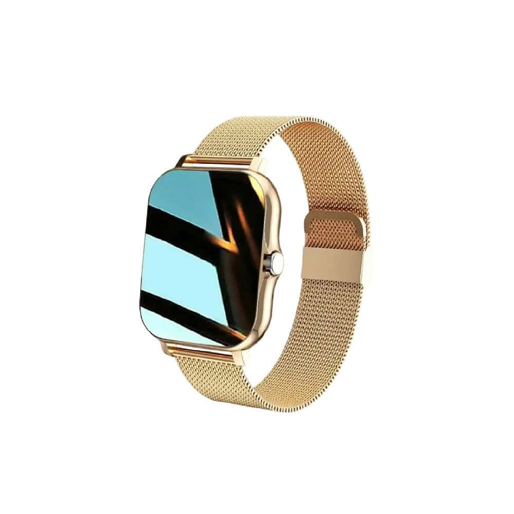 smartwatch gold metal