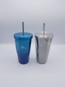 Stainless Steel Tumbler with Straw