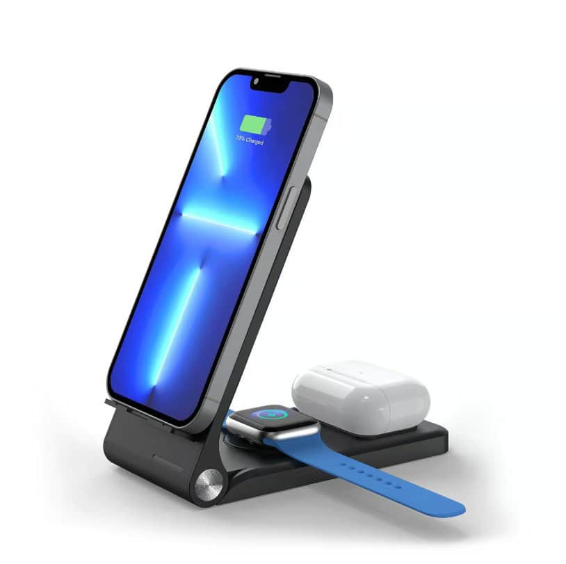 สินค้าที่ใช้ในชีวิตประจําวัน มีอะไรบ้าง ? แท่นชาร์จไร้สายใช้งานได้บนโต๊ะทำงาน